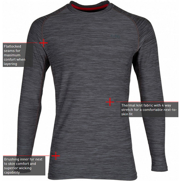 Gill Mens Crew Neck Base Layer 1282 - Ash