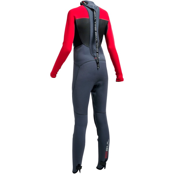 Gul Response 3/2mm Junior Flatlock Wetsuit Graphite / Red RE1322-A9 - 2ND
