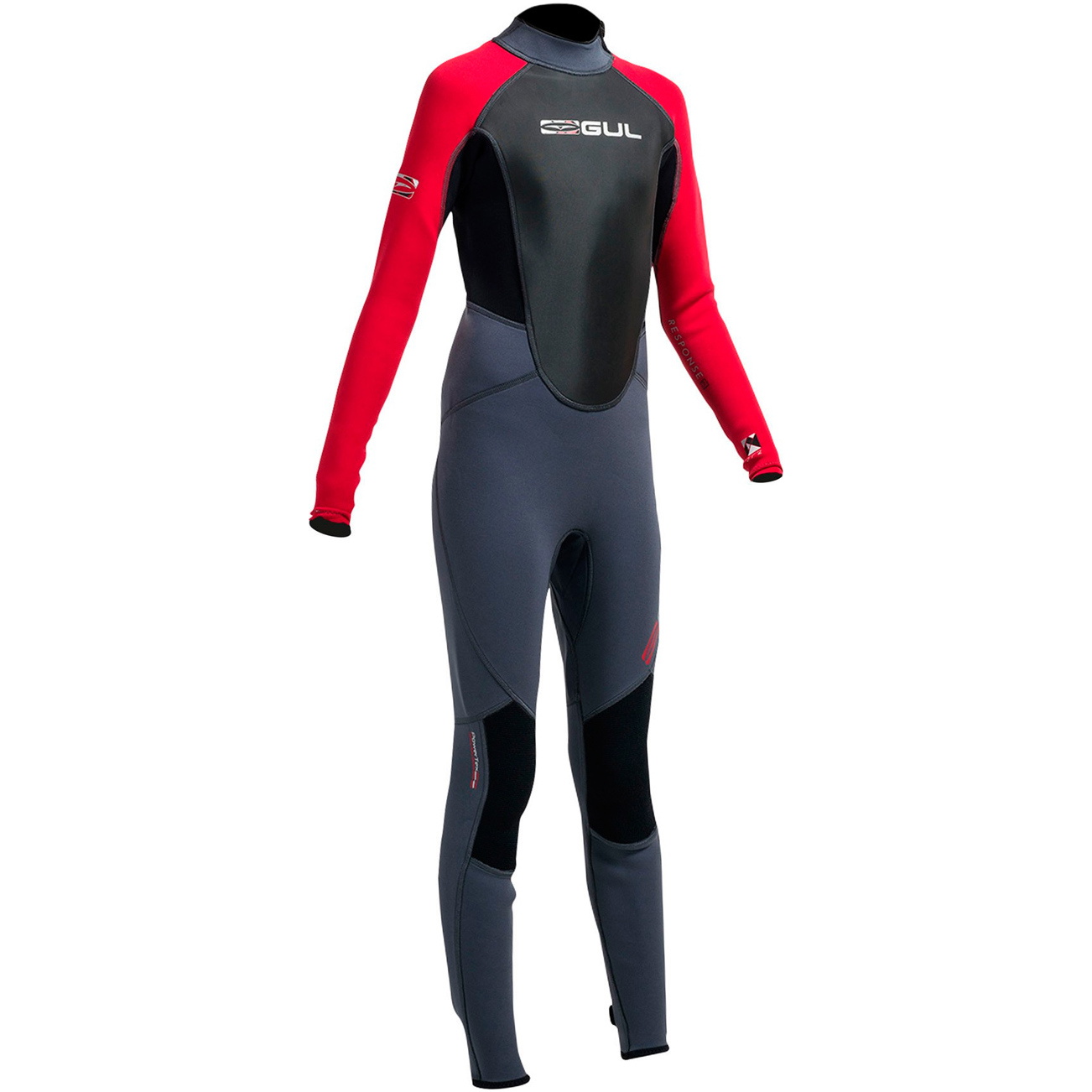 Gul Response 3/2mm Junior Flatlock Wetsuit Graphite / Red RE1322-A9 - 2ND