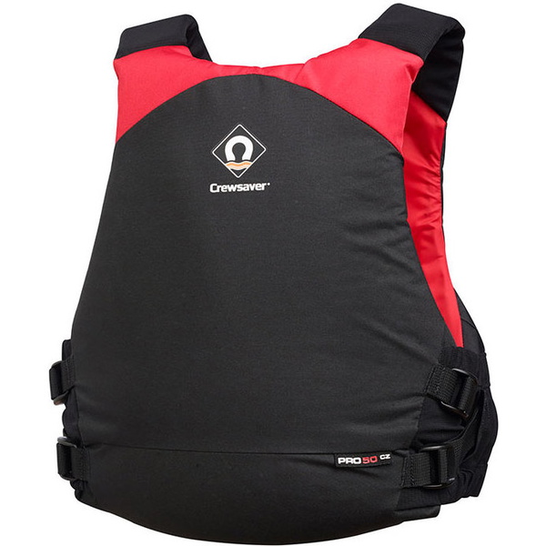2025 Crewsaver Pro 50N Chest Zip Buoyancy Aid Black / Red 2630