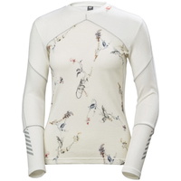 Womens HH Lifa Merino Crew Base Layer Top White