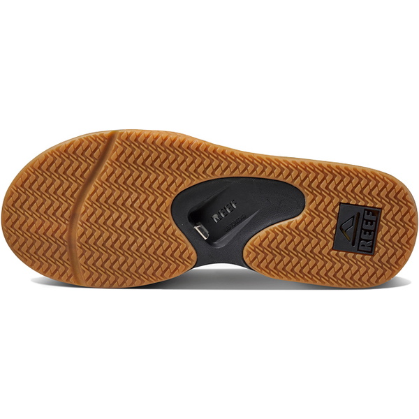 2026 Reef Mens Fanning Flip Flops BLACK SILVER R2026