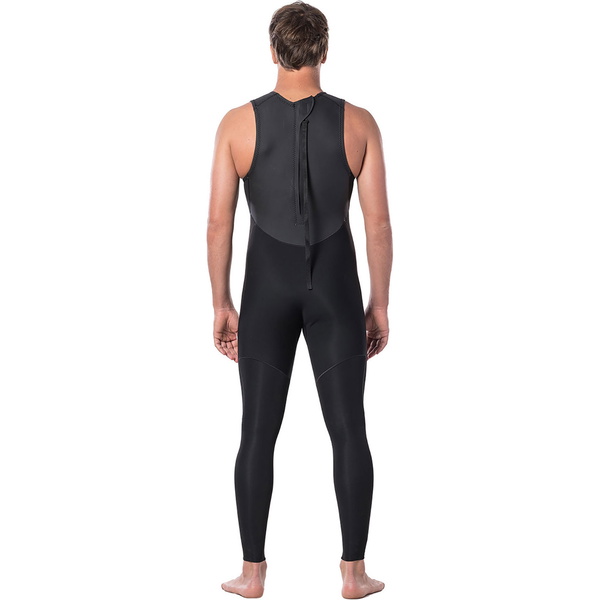 2026 Rip Curl Mens Dawn Patrol 1.5mm Back Zip Long John Wetsuit WSM9IM - Black