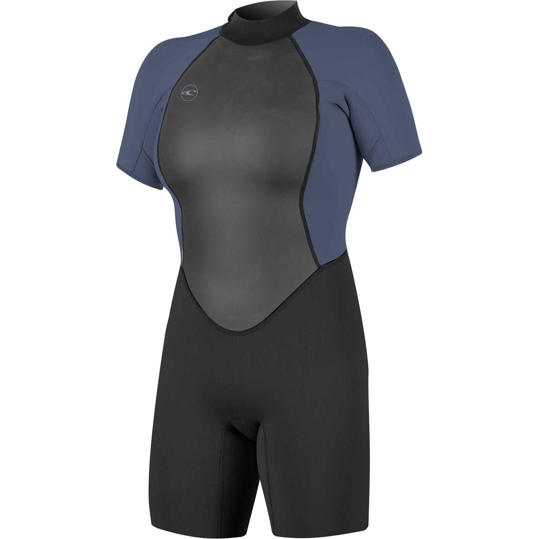 2025 O'Neill Womens Reactor II 2mm Back Zip Shorty Wetsuit 5043 - Black / Mist