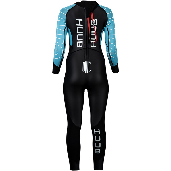 2026 Huub Womens Open Water Collective Back Zip Swim Wetsuit OWCWSB - Black / Sky Blue