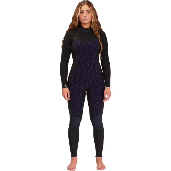 2025 Billabong Womens Synergy 5/4mm Back Zip Wetsuit ABJW100134 - Wild Black