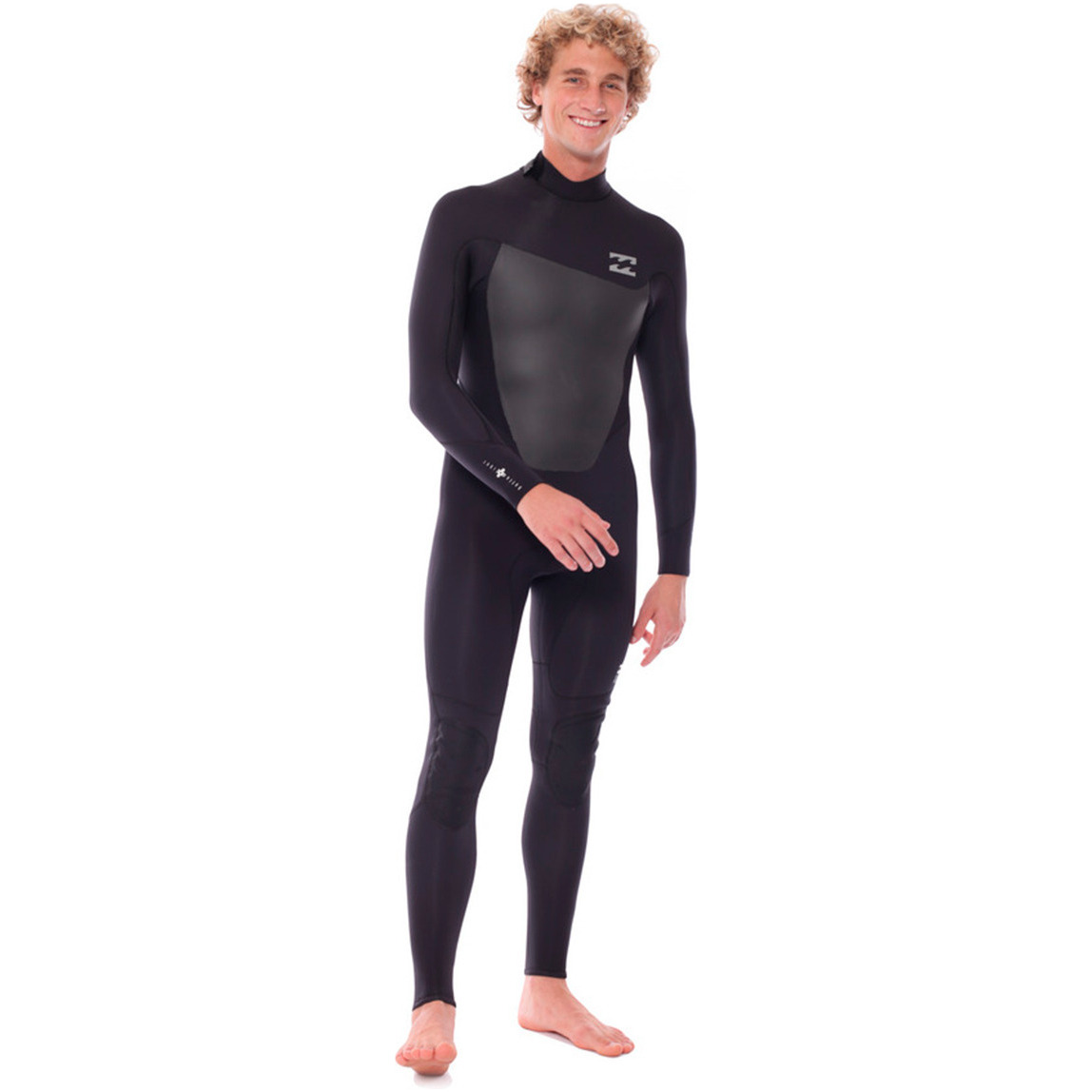 Billabong Foil 3/2mm Back Zip GBS Steamer Wetsuit BLACK U43M07