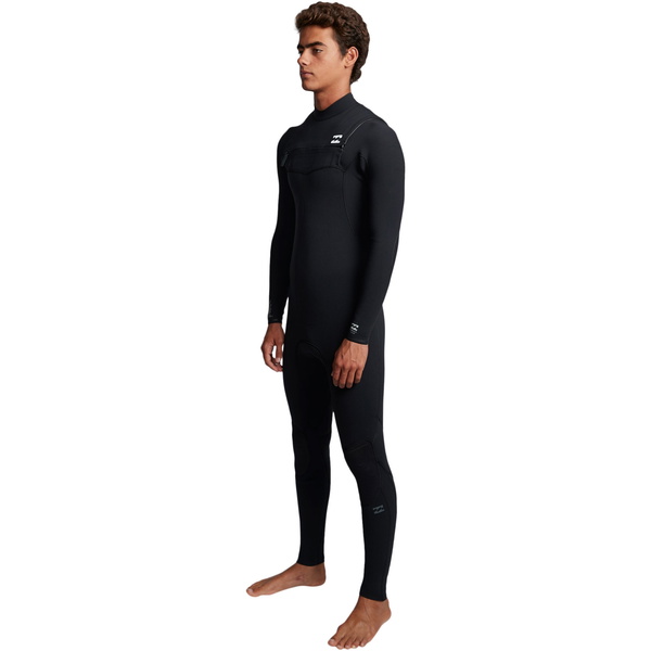 2019 Billabong Mens Furnace Comp 4/3mm Chest Zip Wetsuit Black Q44M03