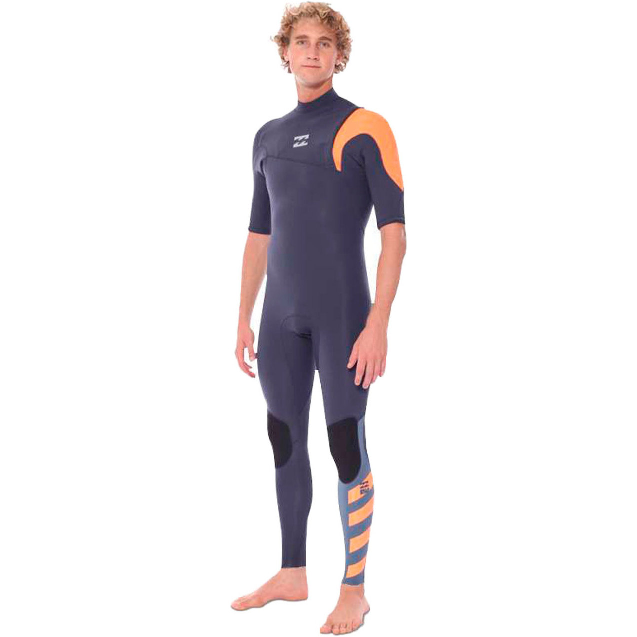Billabong Xero Pro 2mm Short Sleeve ZIPPERLESS Wetsuit FLURO ORANGE W42M01