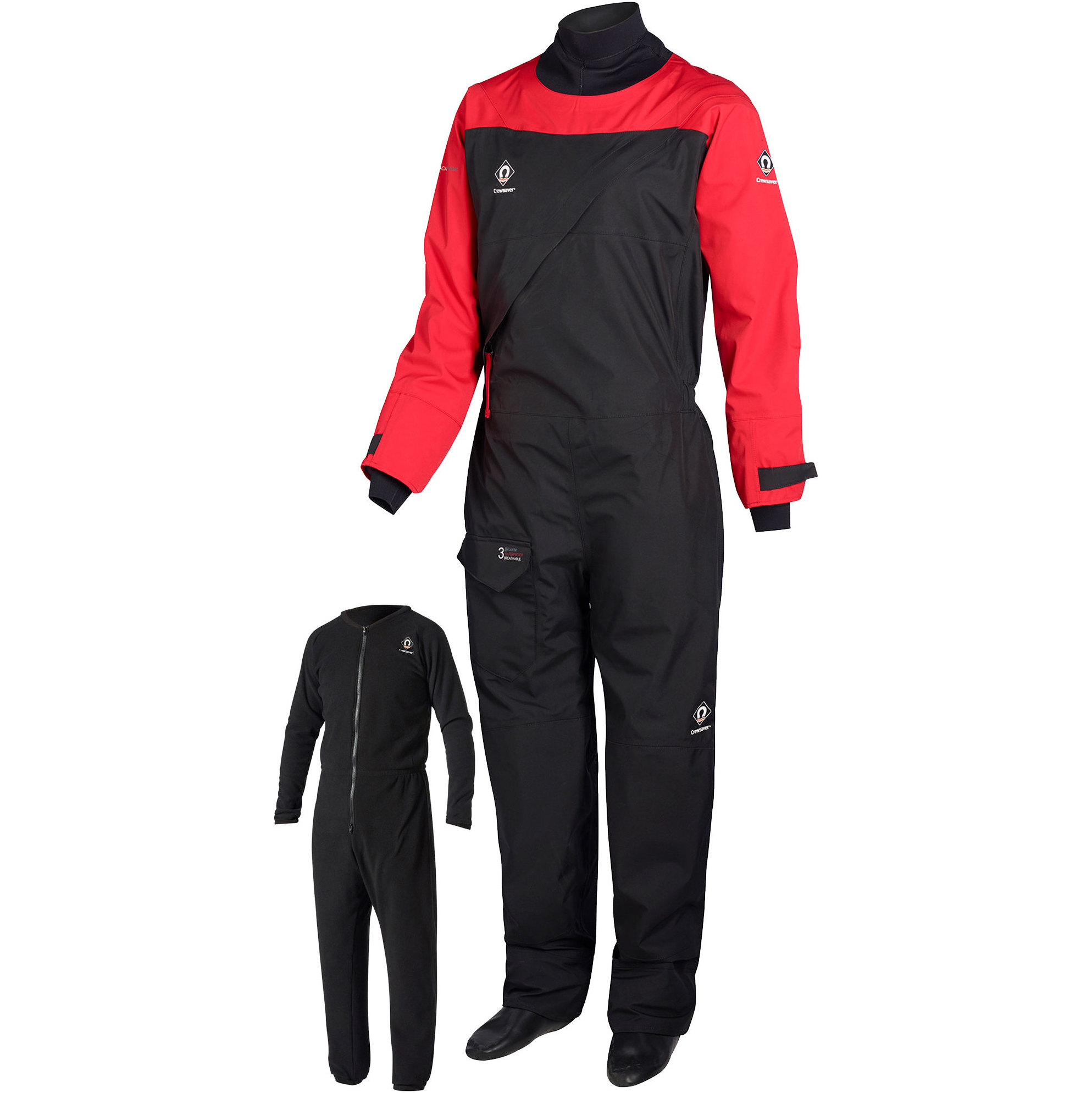 2026 Crewsaver Atacama Sport Drysuit & Free Undersuit 6555 - Red / Black