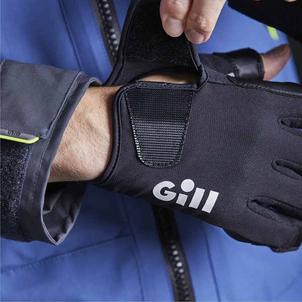 2026 Gill Championship Short Finger Sailing Gloves - Black