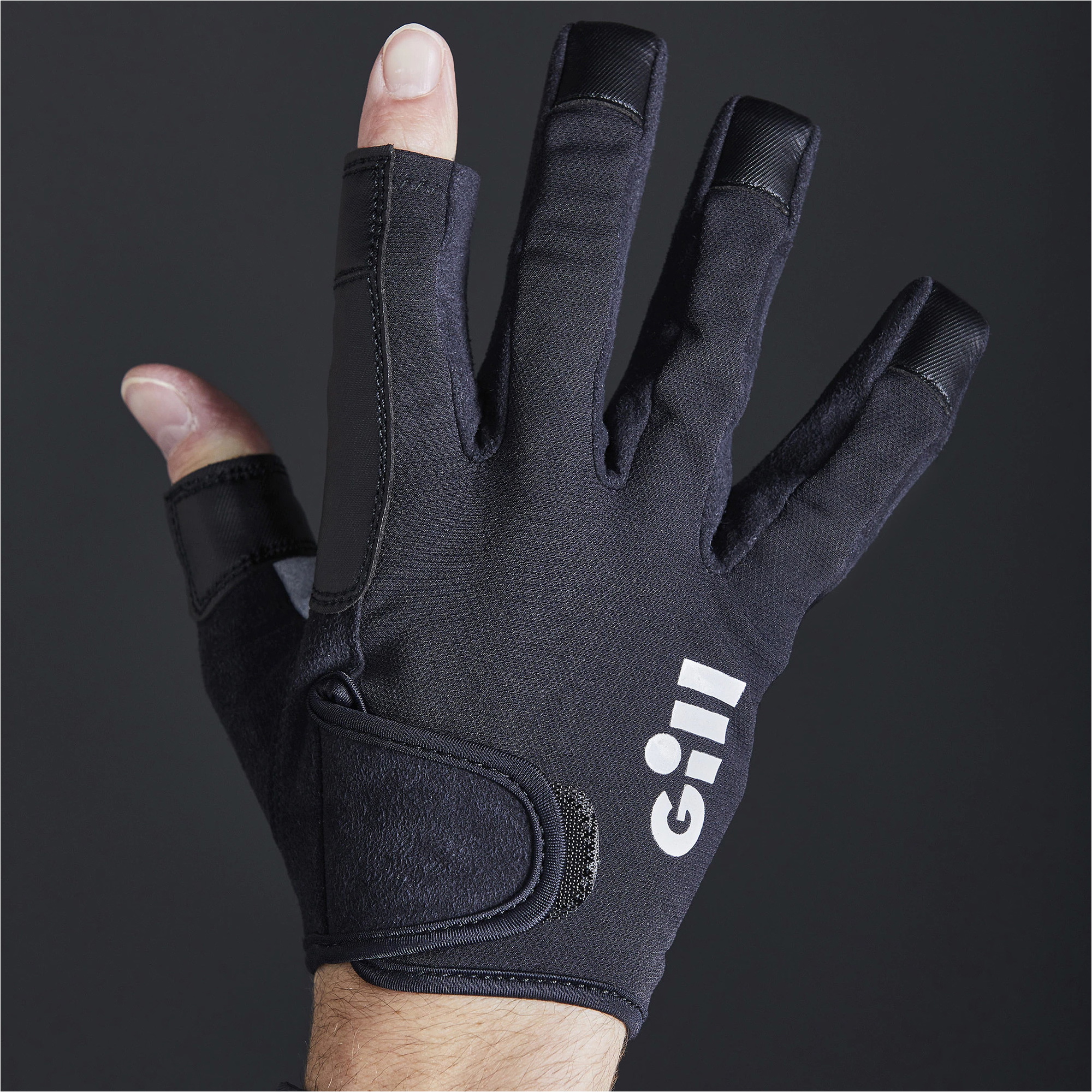 Gill Double Pack Championship Short & Long Finger Sailing Gloves - Black