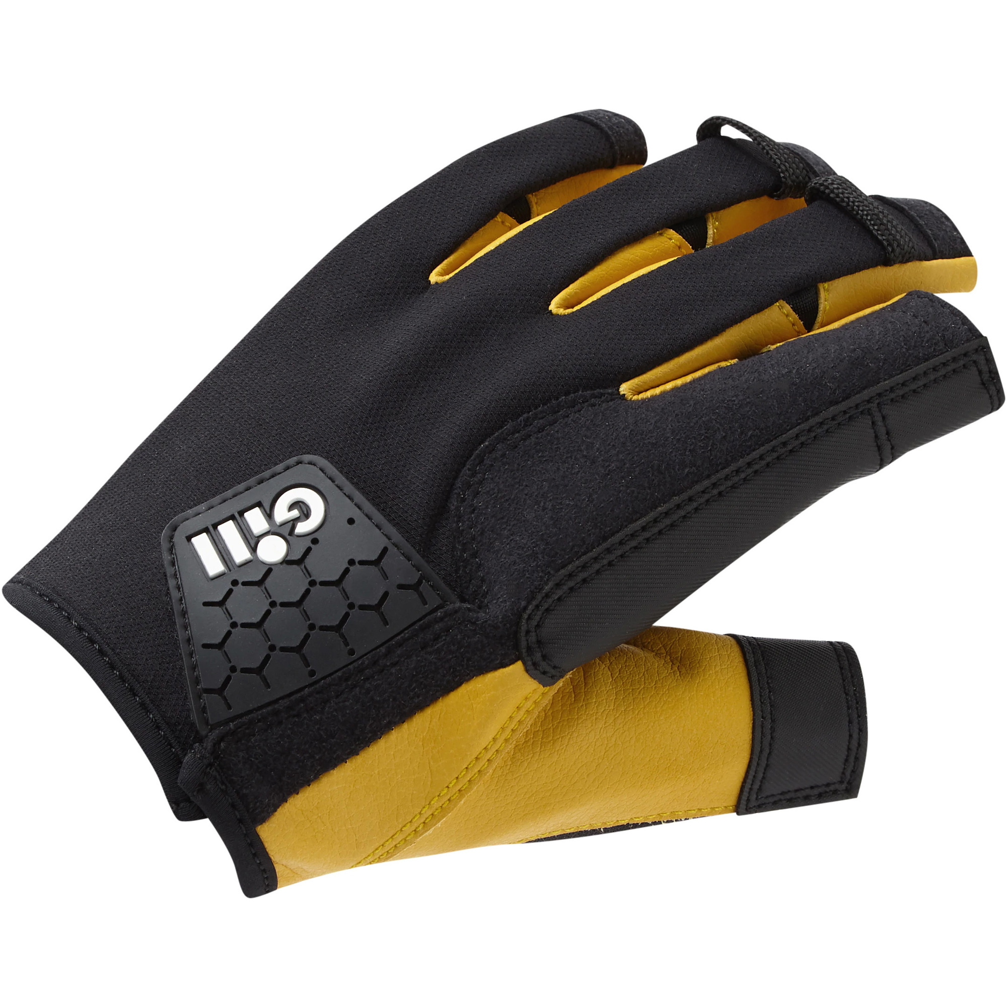 2026 Gill Pro Short Finger Sailing Gloves 7443 - Black