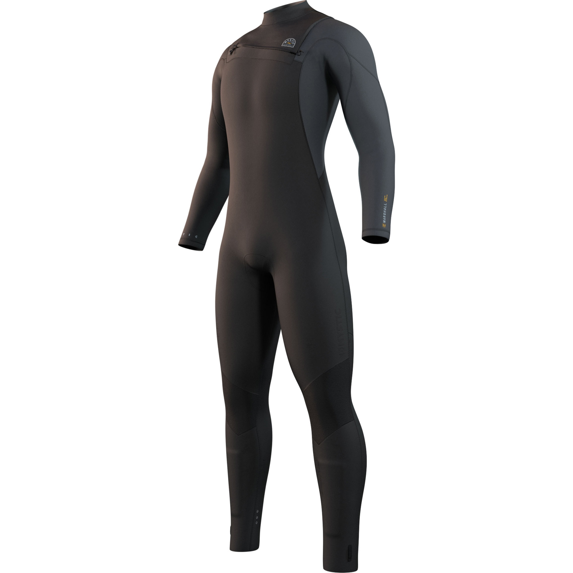 2022 Mystic Mens Marshall 4/3mm Chest Zip Wetsuit 35000.220011 - Black / Grey