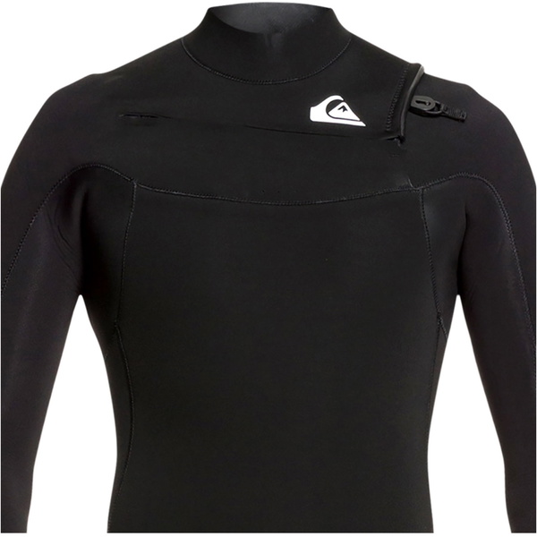 2021 Quiksilver Mens Syncro 3/2mm Chest Zip Wetsuit Black / White EQYW10308