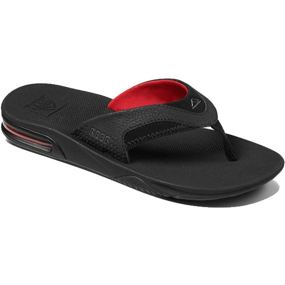 Reef Fanning Bottle Opener Flip Flops BLACK / Red R02026