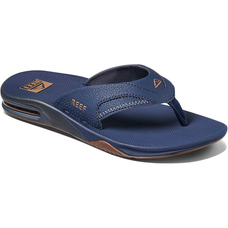 2021 Reef Mens Fanning Bottle Opener Flip Flops / Sandals CI2544 - Deep Seas