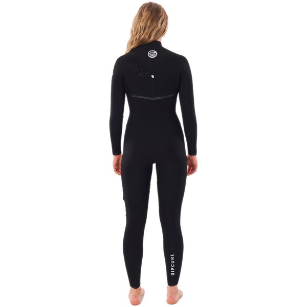 Rip Curl Womens E-Bomb 4/3mm Zip Free Wetsuit WSMYIG - Black