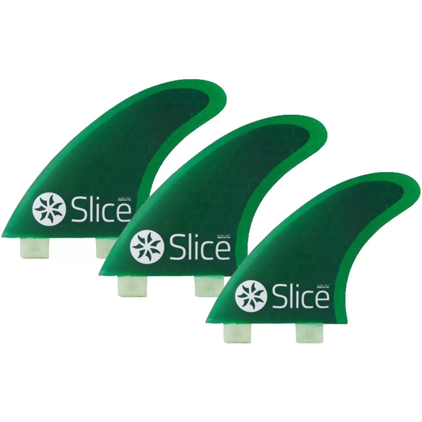 2026 Slice Ultralight Hex Core S3 FCS Compatible Surfboard Fins SLI-01 - Green