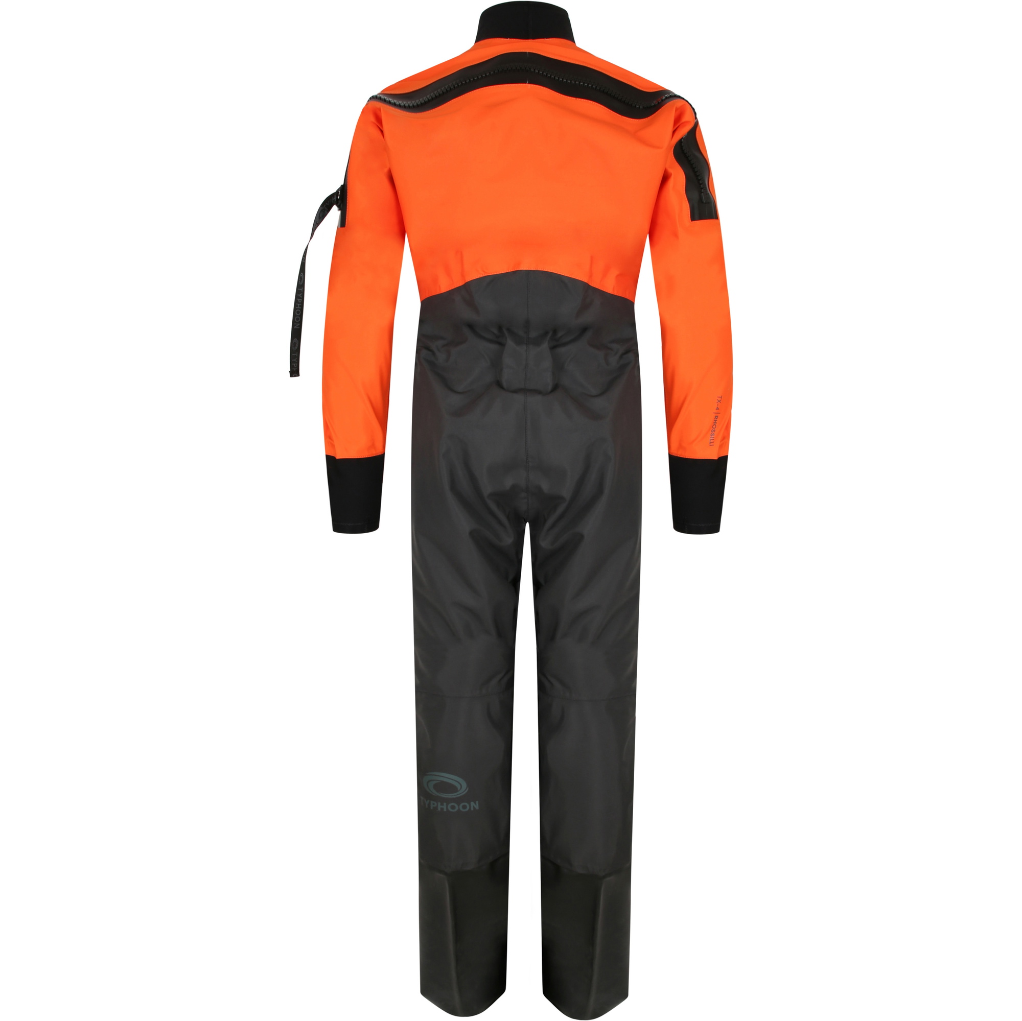 2026 Typhoon Junior Rhossilli Back Zip Drysuit 100196 - Orange / Graphite