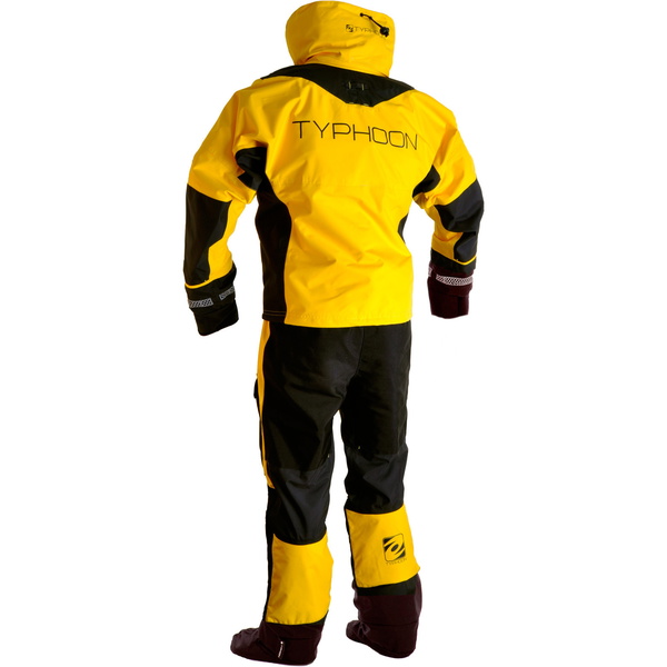 2019 Typhoon PS330 Xtreme Kayak / Ocean Drysuit + Con Zip Yellow / Black 100160