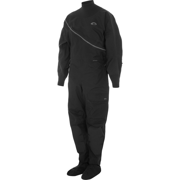 2026 Typhoon Womens Ezeedon Front Zip Drysuit 100192 - Black / Grey