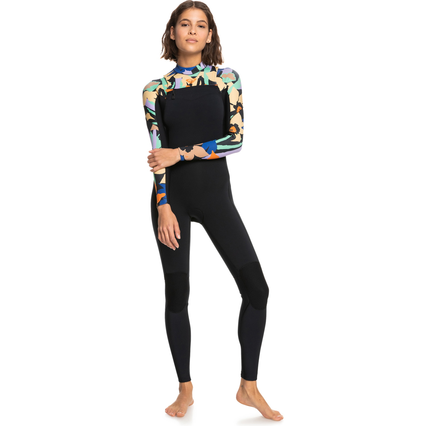 2023 Roxy Womens Current of Cool 3/2mm Chest Zip Wetsuit ERJW103148 - Anthracite