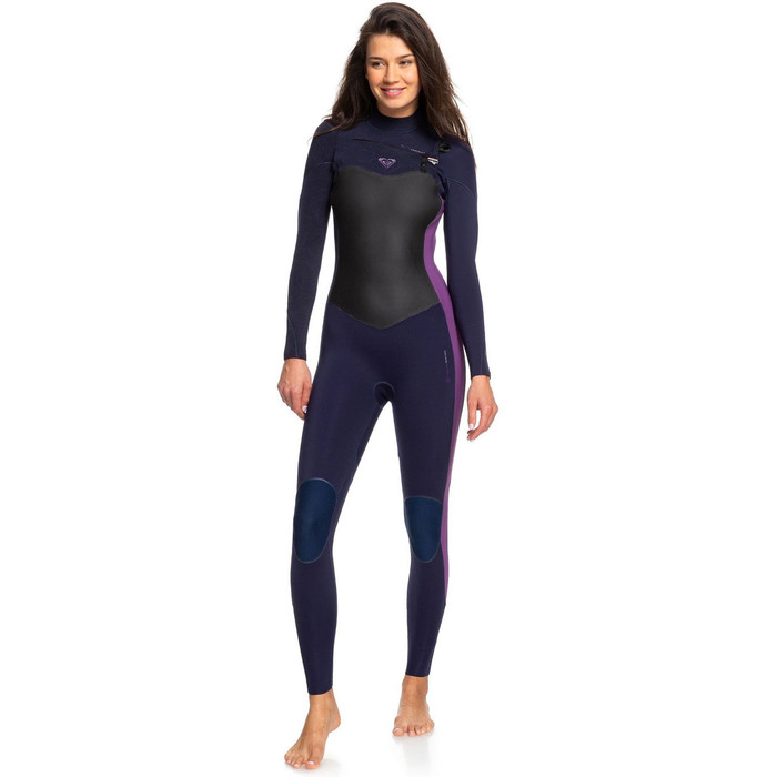 Roxy Womens Syncro 3/2mm Chest Zip Wetsuit Deep Grey