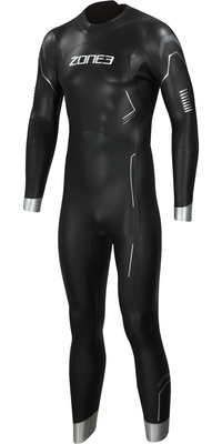 2026 Zone3 Mens Agile Swim Wetsuit WS21MAGI116 - Black / Silver / Gunmetal