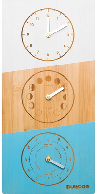 2026 Bulldog Triple Dial Bamboo Time Moon Tide Clock BDTC3