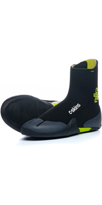 2026 C-Skins Junior Legend 5mm Zipped Round Toe Wetsuit Boots C-BOLE5JZ - Black / Flash Green / Charcoal