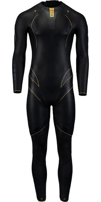 2026 Huub Mens Alchemy 3/5mm Back Zip Swim Wetsuit ALCHEMY1 - Black / Grey / Gold