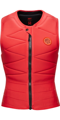 2025 Mystic Womens Ruby Front Zip Impact Vest 35005.230230 - Sunset Red