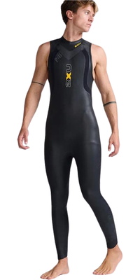 2026 2XU Mens Propel P:1 Sleeveless Swim Wetsuit MW4992c - Black / Ambition