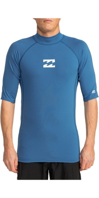 2026 Billabong Mens Wave All Day Short Sleeve Rash Vest EBYWR00101 - Dark Blue