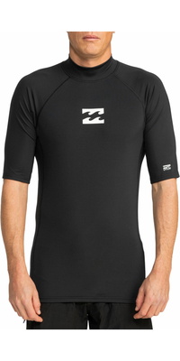 2026 Billabong Mens Waves All Day UV50 Short Sleeve Rash Vest EBYWR00101 - Black