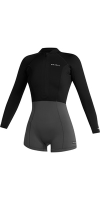 2025 Mystic Womens Lunar Long Arm 2mm Front Zip Shorty Wetsuit 35000.240112 - Black