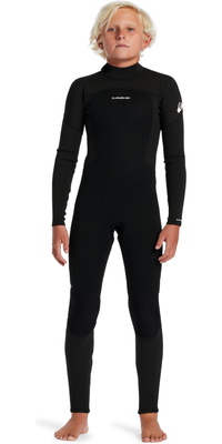 2026 Quiksilver Junior Prologue 3/2mm Back Zip Flatlock Wetsuit EQBW103121 - Black