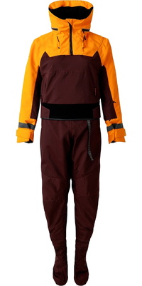 2026 Typhoon Womens Sea Kayak Hinge Entry Drysuit 100201 - Tangerine / Plum