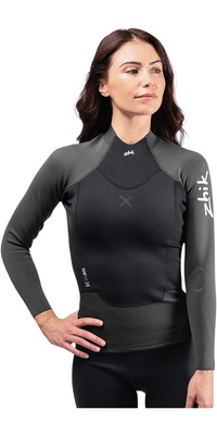 2026 Zhik Womens Microfleece X Neoprene Wetsuit Top DTP-0580-BLK - Black