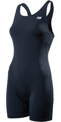 2025 ZONE3 Womens OWS Renew Short Leg Kneeskin Swim Costume SW22WOWSK101 - Black
