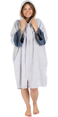 2026 Dryrobe Adult Hooded Zip Towel Robe FZORGTWLNC - Nimbus Cloud