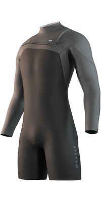 2026 Mystic Mens Motion 3/2mm Longarm Front Zip Shorty Wetsuit 35000.250013 - Black