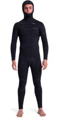 2026 Quiksilver Mens Marathon Sessions 5/4/3mm Chest Zip Hooded Wetsuit 25AW203501 - Black