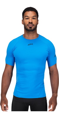 2026 Zhik Mens Eco Spandex LT Short Sleeve Baselayer Top DTP-0167-M-CYA - Cyan