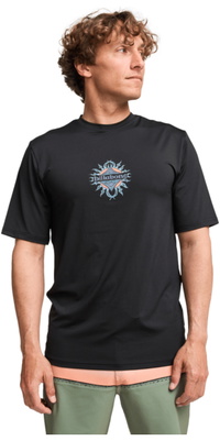 2026 Billabong Mens Solar Flare Loose Fit Short Sleeve Rash Vest EBYWR03028 - Black