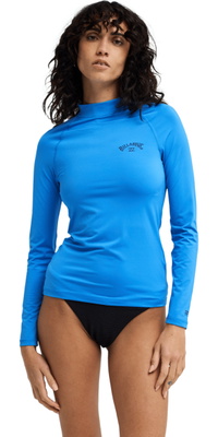 2026 Billabong Womens Tropical Surf Long Sleeve Rash Vest EBJWR03014 - True Blue