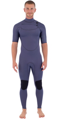 2026 Hurley Mens Air 2/2mm Short Sleeve Chest Zip Wetsuit MFS0013212 - Destroyer