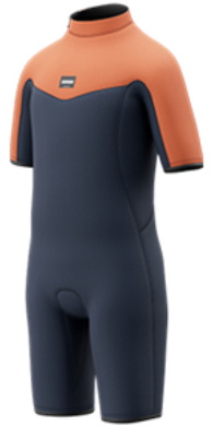 2026 Mystic Toddler Star 3/2mm Back Zip Shorty Wetsuit 35000.260056 - Navy / Orange