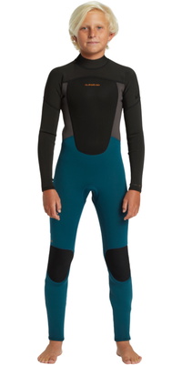 2026 Quiksilver Junior Prologue 4/3mm Back Zip Wetsuit EQBW103119 - Midnight Turquoise